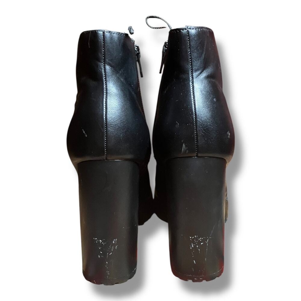 H&M Divided Black Chunky Heel Ankle Boots Women’s Size 8 EUR 39 Platform Block - Picture 8 of 10